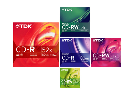 TDK Electronics Corp. CD-R/W Retail Packaging