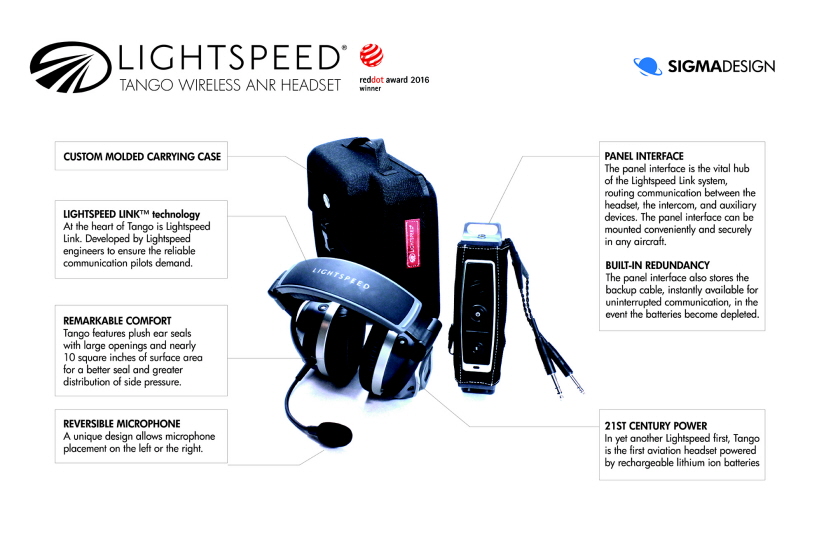 lightspeed tango wireless aviation headset