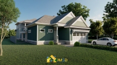Residential Rendering Services for Modern Bungalow Design New York